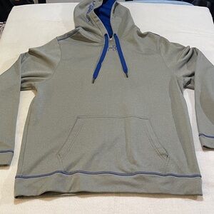 Under Armour Men's Olive Hoodie with Blue Details XLarge